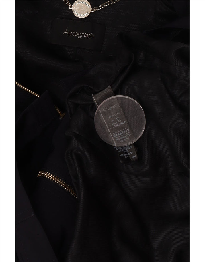 Jaqueta utilitária feminina Marks & Spencer Autograph UK 16 grande azul marinho