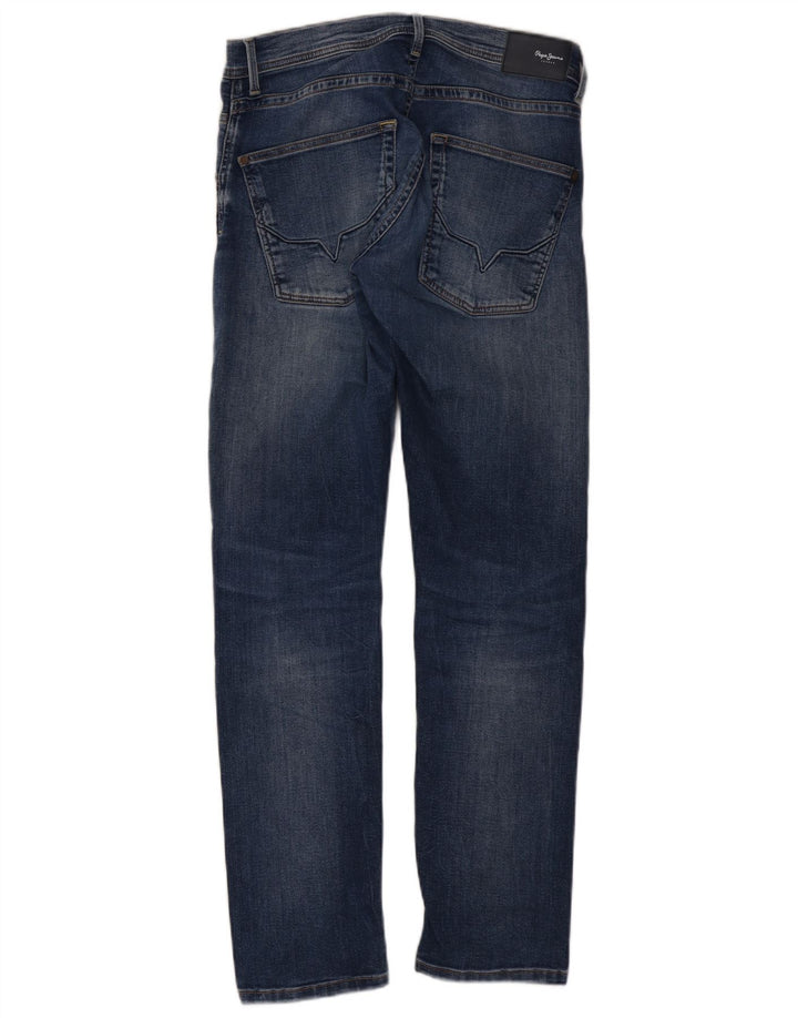 PEPE Jeans Feminino Regular Fit Straight UK 10 Pequeno W32 L31 Azul