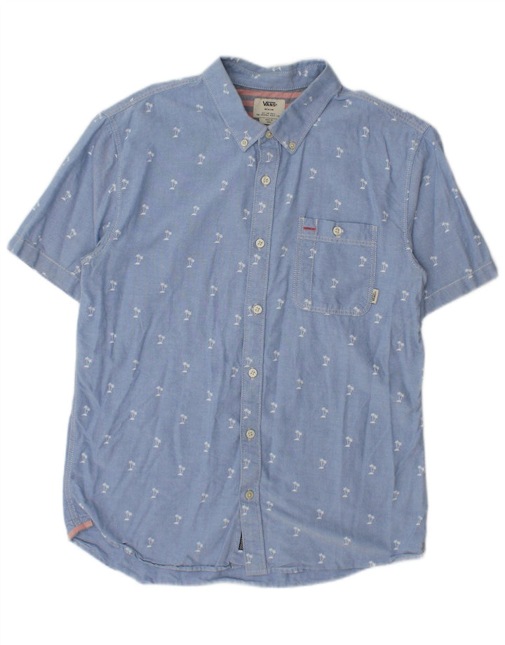 Camisa masculina Vans manga curta azul médio floral algodão