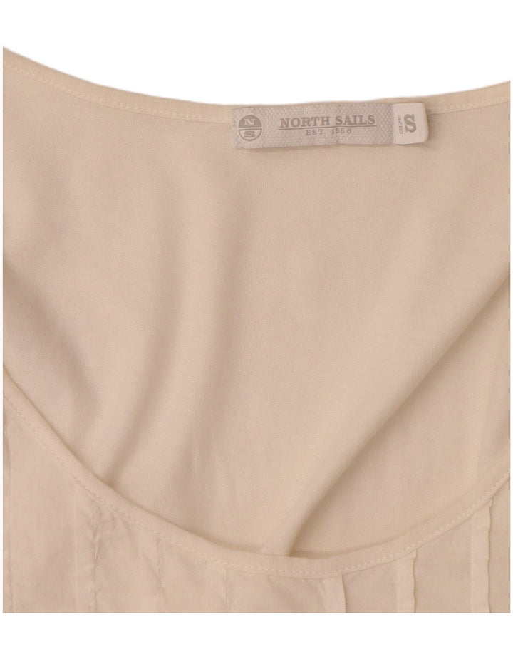 Blusa feminina sem mangas North Sails UK 10 pequena branca