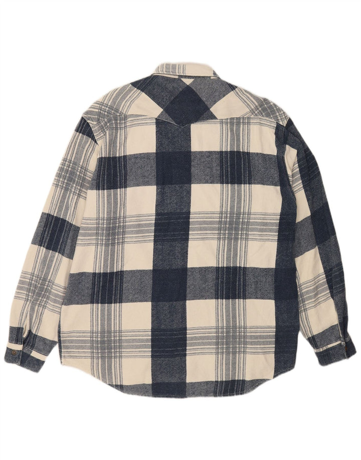 Camisa masculina de flanela Carrera XL azul xadrez