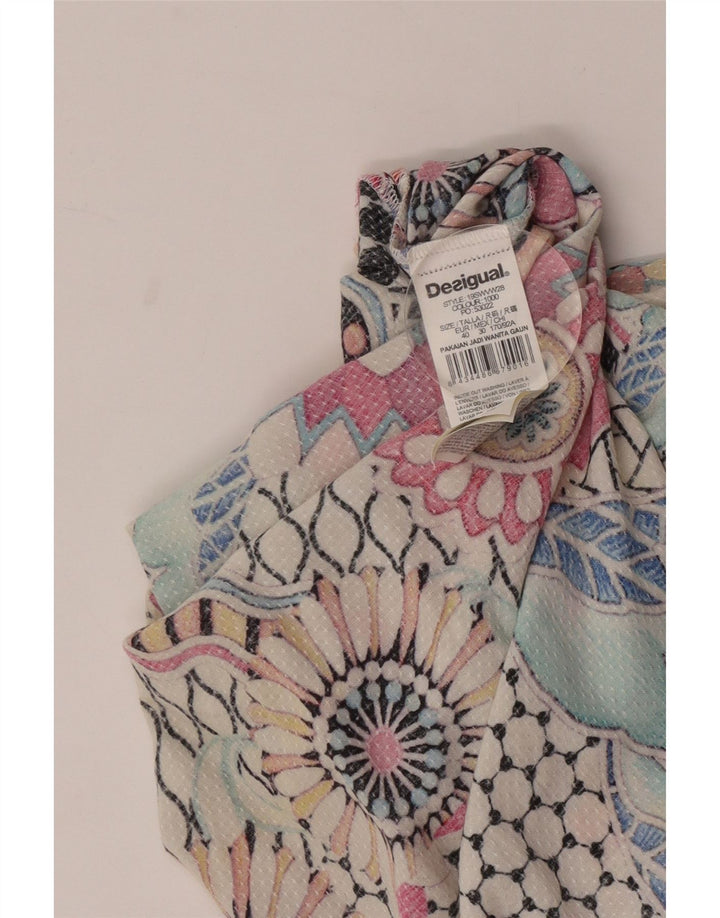 Desigual Vestido Maxi Feminino Manga 3/4 EU 40 Médio Multicolorido Floral