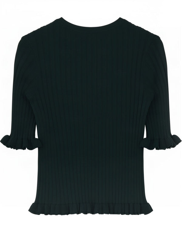 Blusa feminina Zara Top UK 8 pequena viscose verde