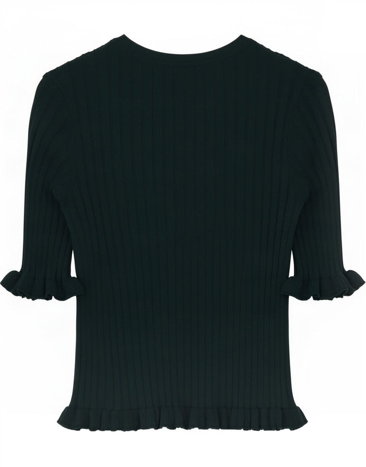 Blusa feminina Zara Top UK 8 pequena viscose verde