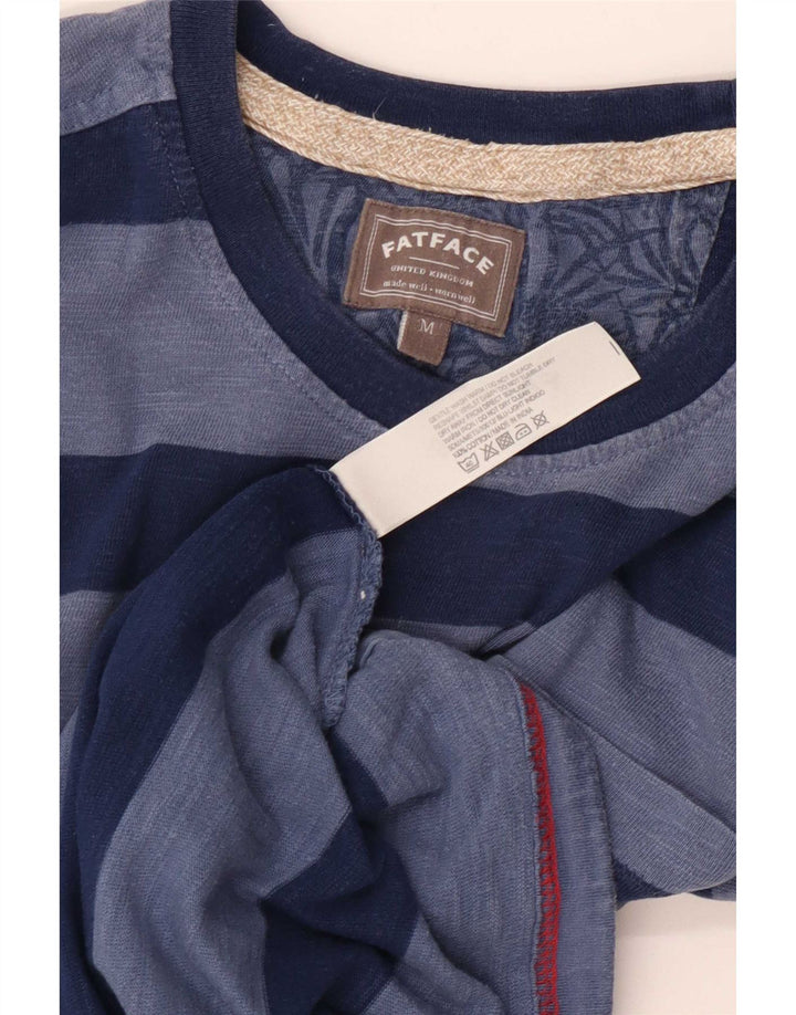 Camiseta masculina Fat Face Top médio listrado azul