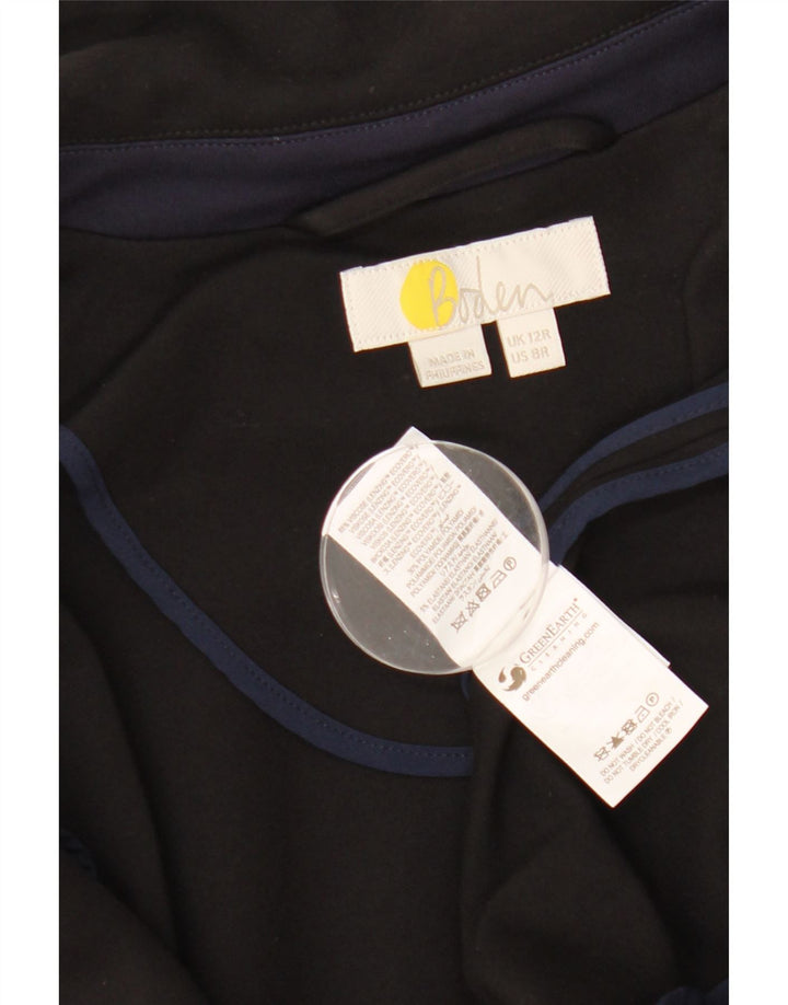 Jaqueta blazer feminina Boden com 1 botão Reino Unido 12 viscose preta média