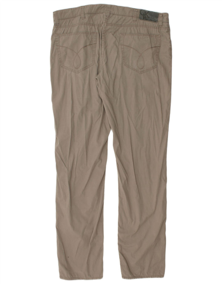 Calça casual masculina CALVIN KLEIN W38 L34 algodão cinza