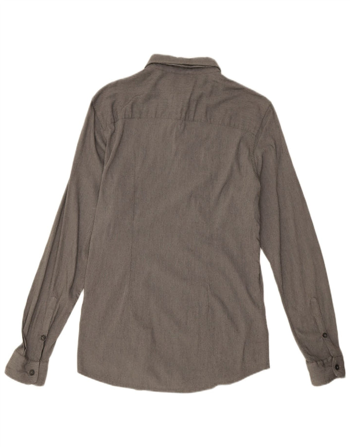 Camisa masculina Daniele Alessandrini grande viscose cinza