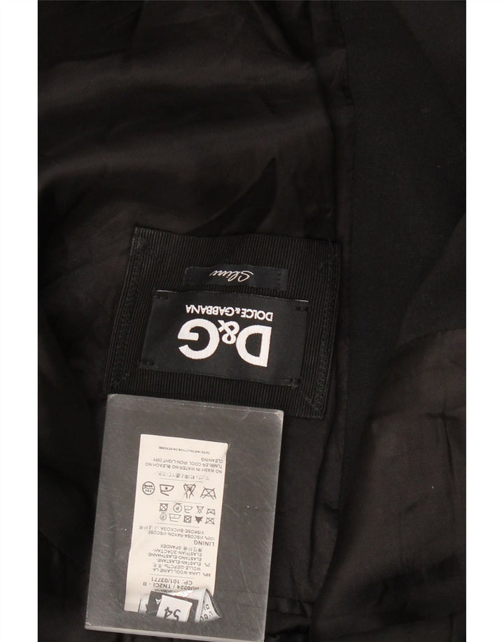 Jaqueta Blazer Masculina Dolce & Gabbana Slim 2 Botões IT 54 2XL Lã Preta