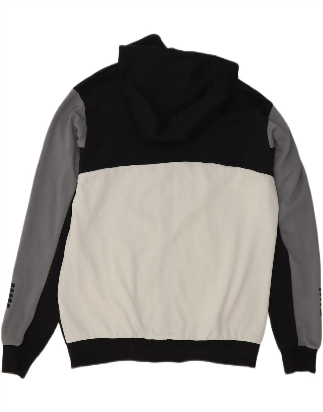 Suéter masculino Fila com capuz e zíper grande bloco colorido preto