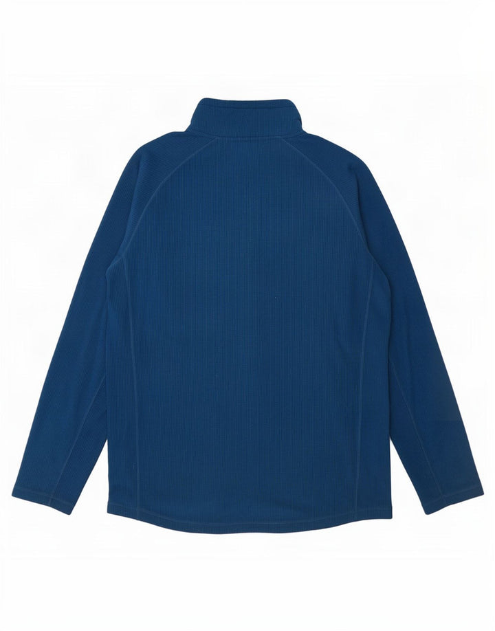 Suéter de lã masculino Lowe Alpine com zíper e gola grande poliéster azul marinho