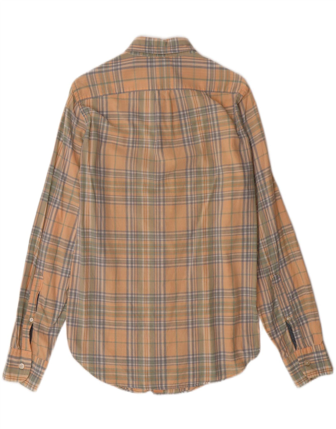 Camisa masculina sob medida J. CREW pequena xadrez laranja