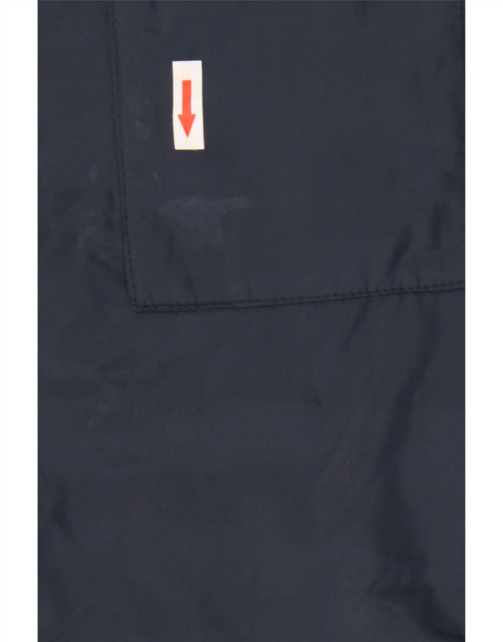Jaqueta corta-vento masculina Zara UK 42 XL azul marinho poliéster