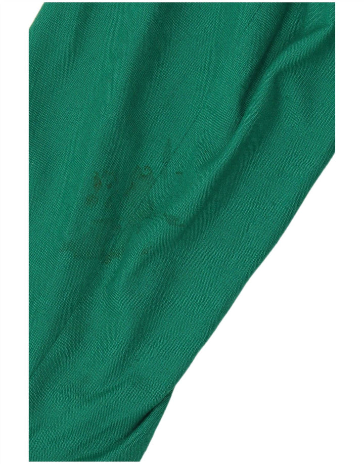 Jaqueta blazer feminina vintage com 1 botão Reino Unido 16 grande verde