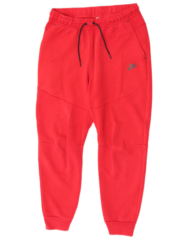 Nike Mens Calças de treino Joggers grandes esportes de algodão vermelho