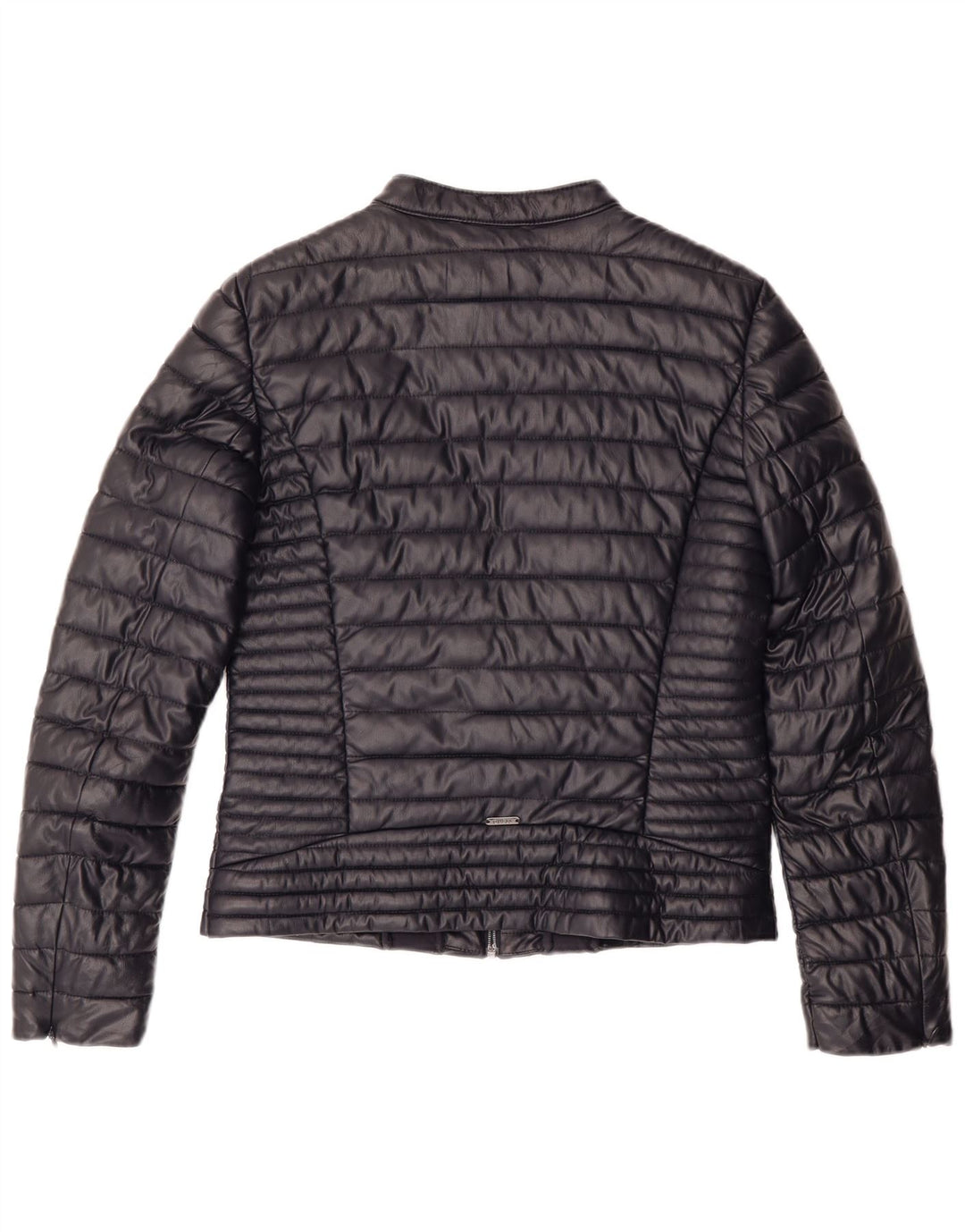 Jaqueta acolchoada feminina GUESS UK 14 poliuretano azul marinho médio