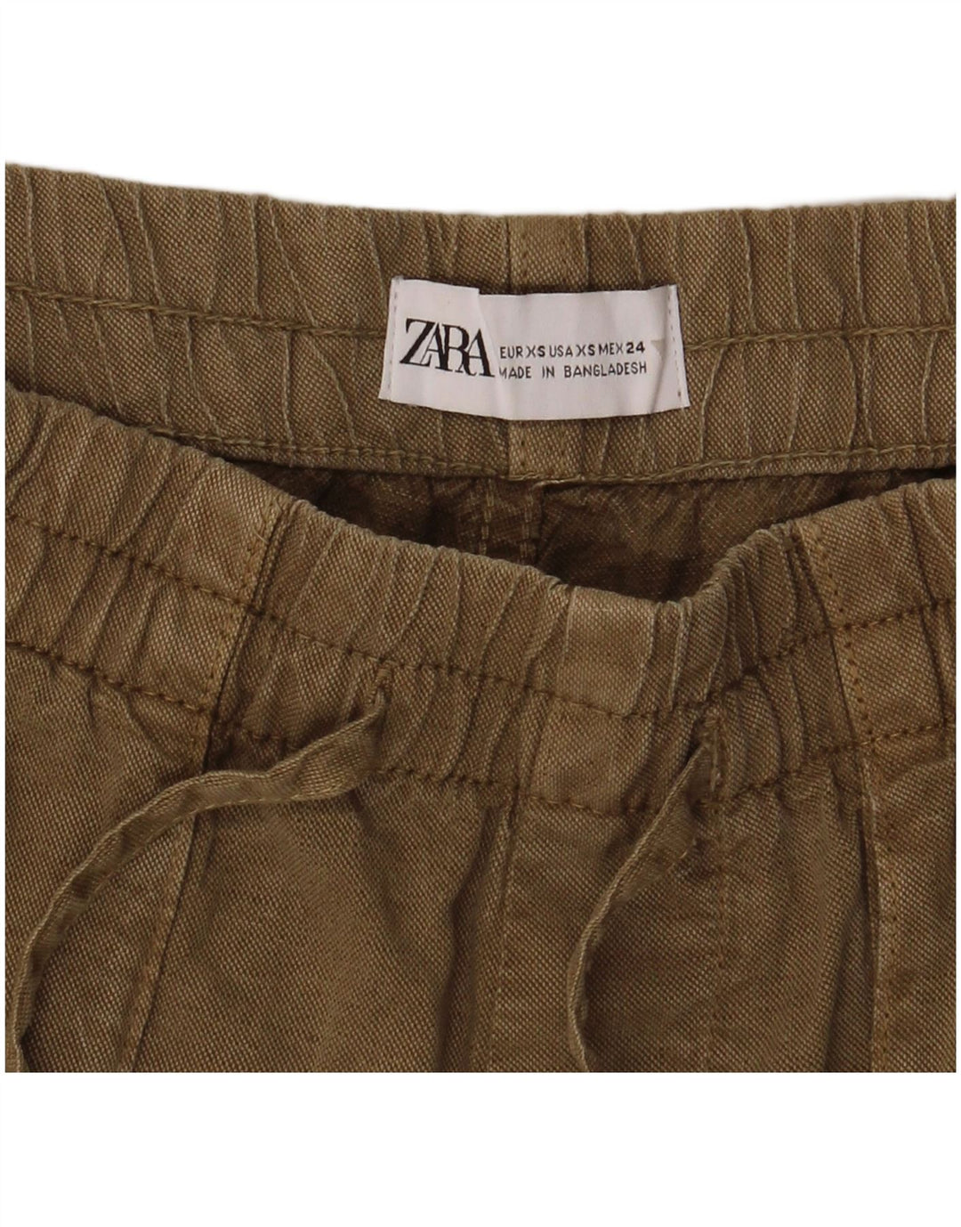 Zara Shorts feminino casual XS W24 cáqui