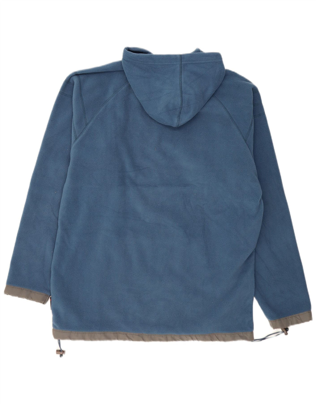 Suéter masculino VINTAGE com capuz e estampa de lã grande poliéster azul