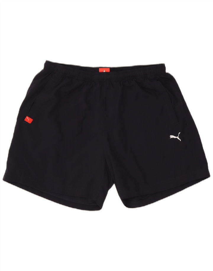 Shorts esportivos masculinos Puma XL azul marinho poliéster