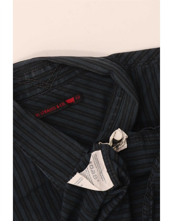 Camisa masculina Levi's 2XL algodão listrado azul marinho