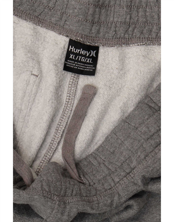 Hurley Mens Graphic Tracksuit Calças Joggers XL Cinza