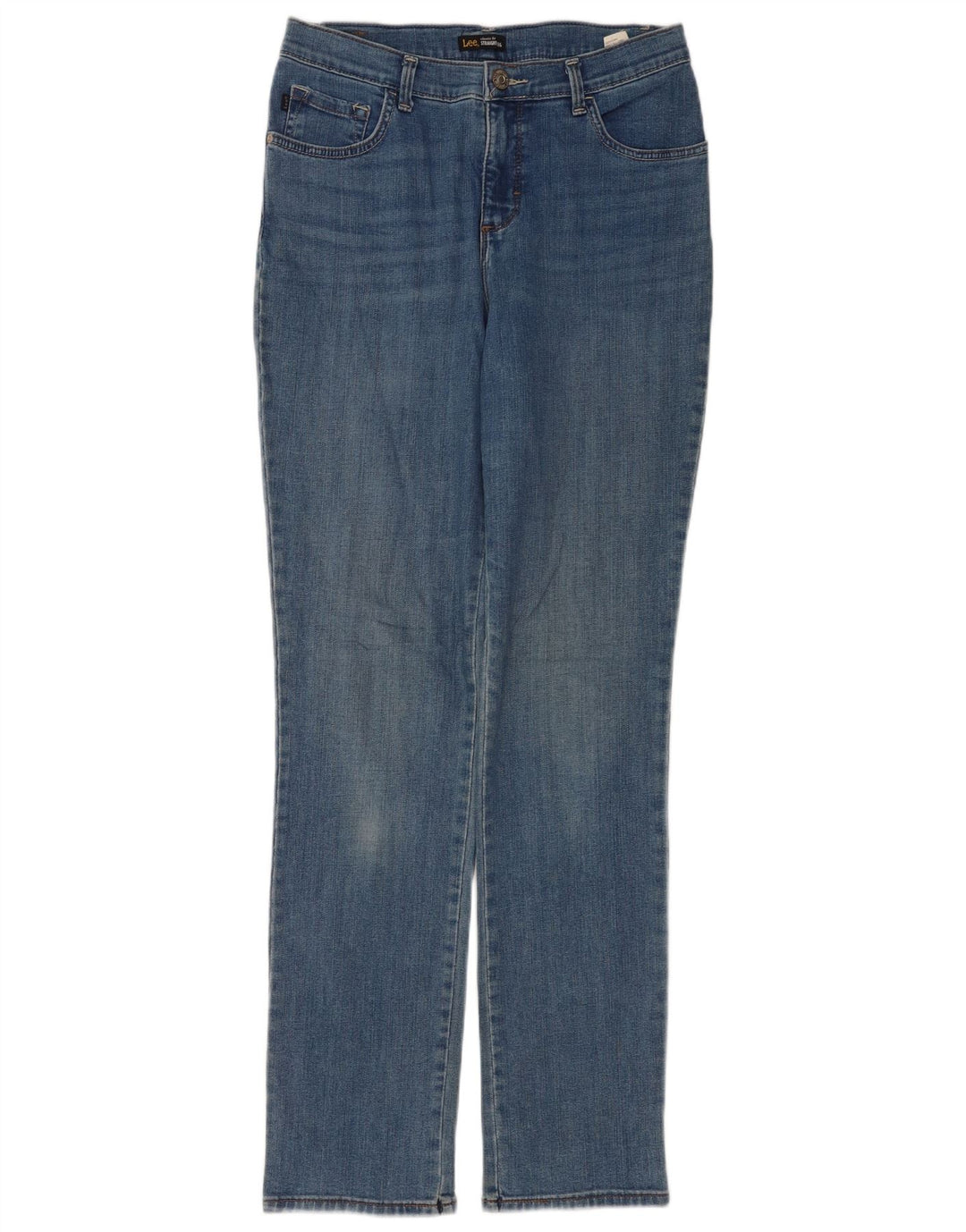 Lee Womens Classic Fit Straight Jeans US 8 Médio W28 L32 Azul Algodão