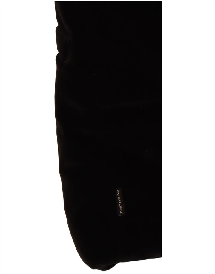 Moncler feminino oversized veludo acolchoado jaqueta tamanho 0 XS algodão preto