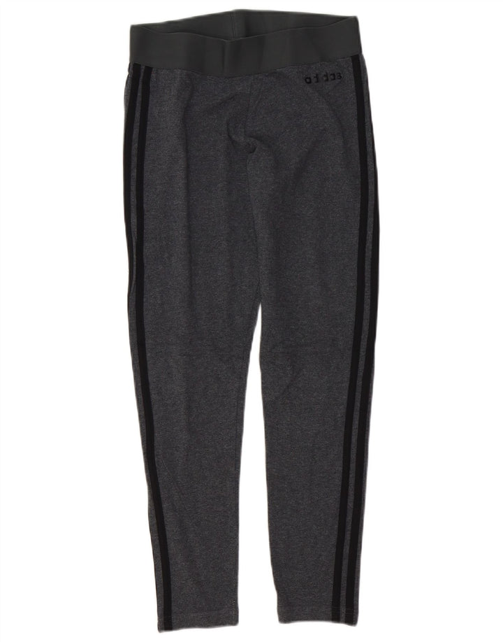 ADIDAS Womens Leggings UK 8/10 Pequeno Algodão Cinza
