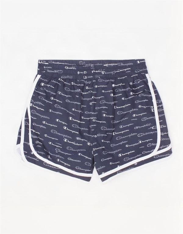 Shorts esportivos gráficos Champion feminino 13-14 anos XL preto poliéster
