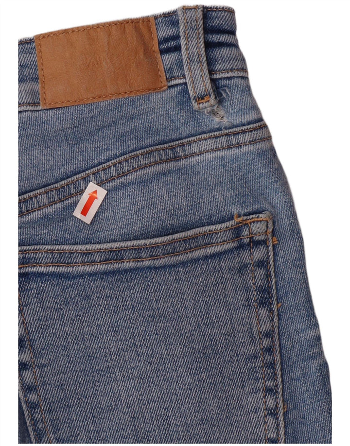 Zara Jeans skinny feminino de cintura alta UE 38 pequeno W28 L27 azul clássico