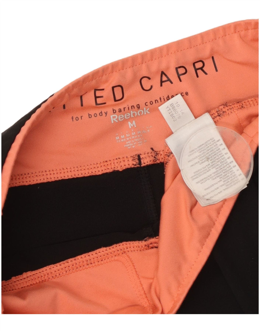 Leggings Capri Reebok Feminino UK 14 Médio Preto Poliéster