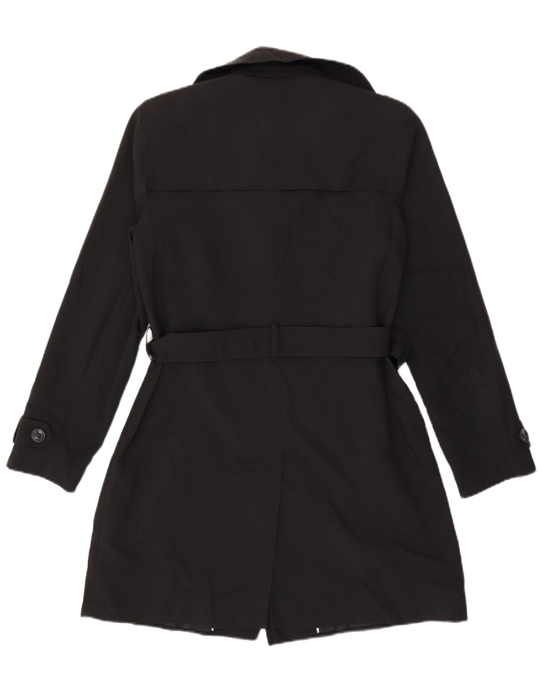 Casaco impermeável feminino Marks & Spencer Reino Unido 12 poliéster preto médio