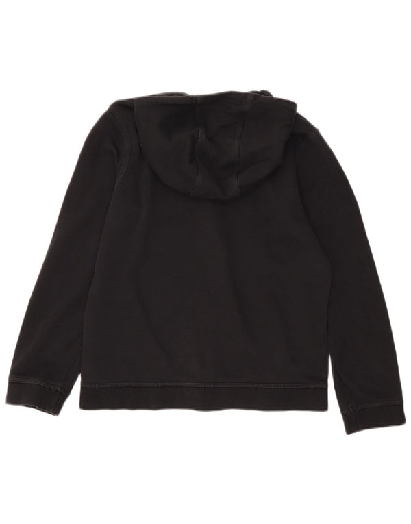 Suéter Nike Boys Zip com capuz 12-13 anos grande algodão preto
