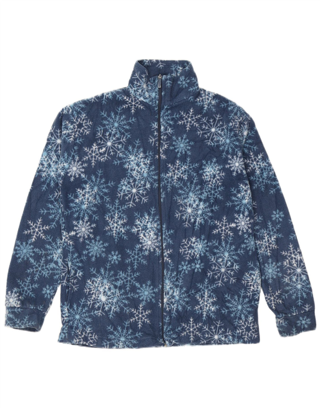 Jaqueta de lã feminina VINTAGE UK 20 2XL azul marinho Fair Isle poliéster