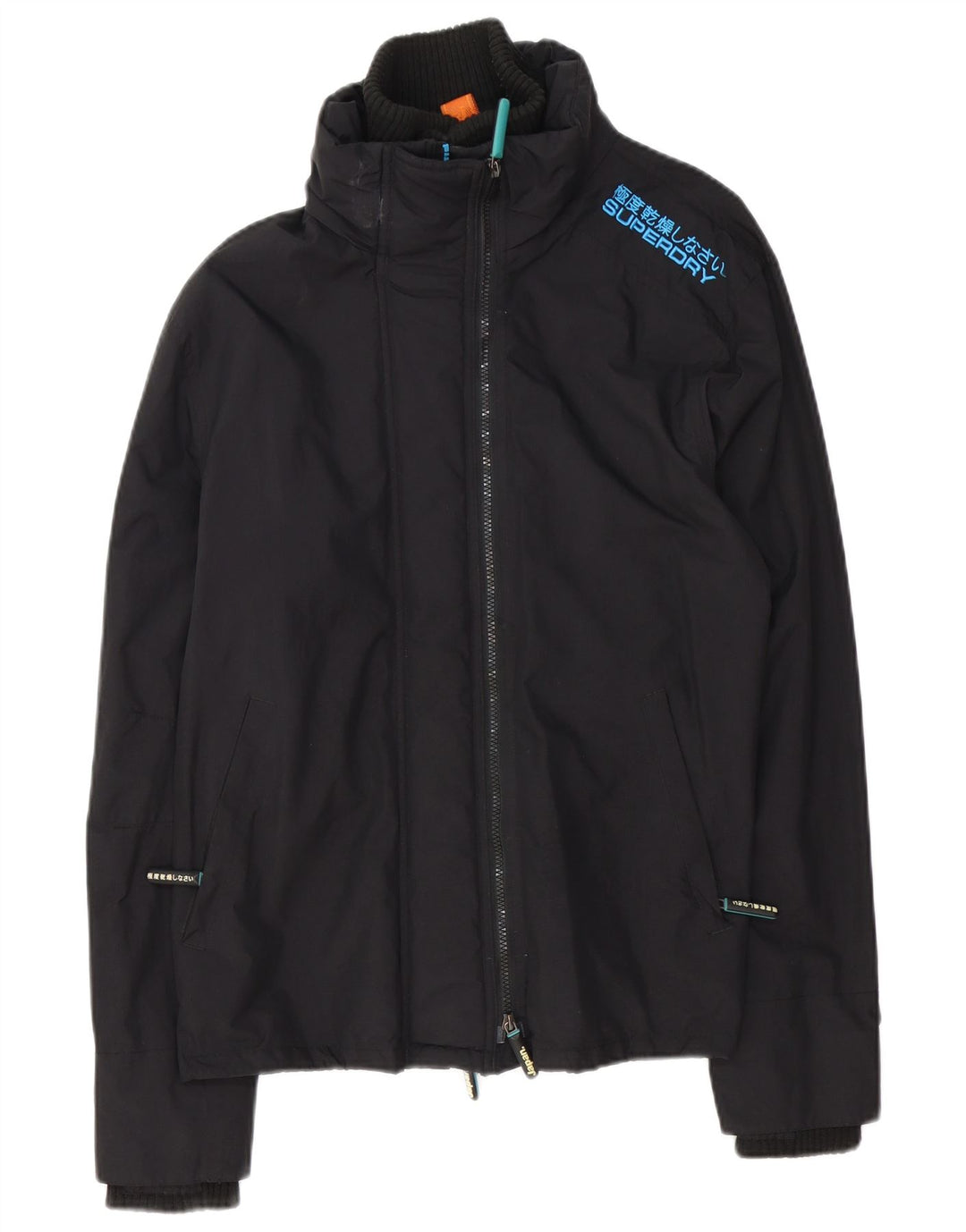 Jaqueta corta-vento masculina Superdry The Windcheater UK 40 grande nylon preto