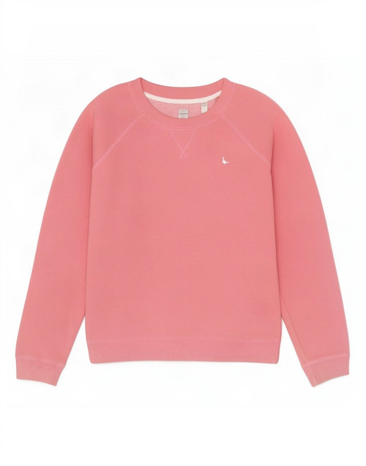 Jack Wills moletom feminino oversized jumper UK 8 pequeno algodão rosa