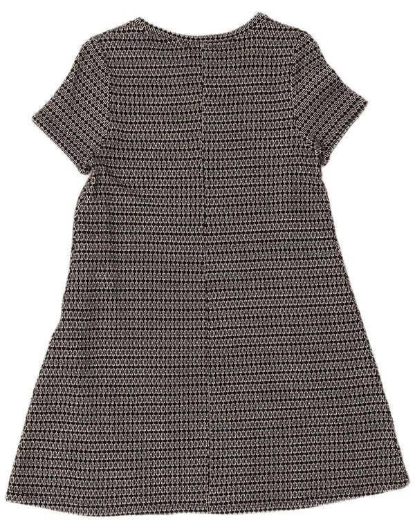 Vestido camiseta feminino Zara UK 12 médio preto geométrico