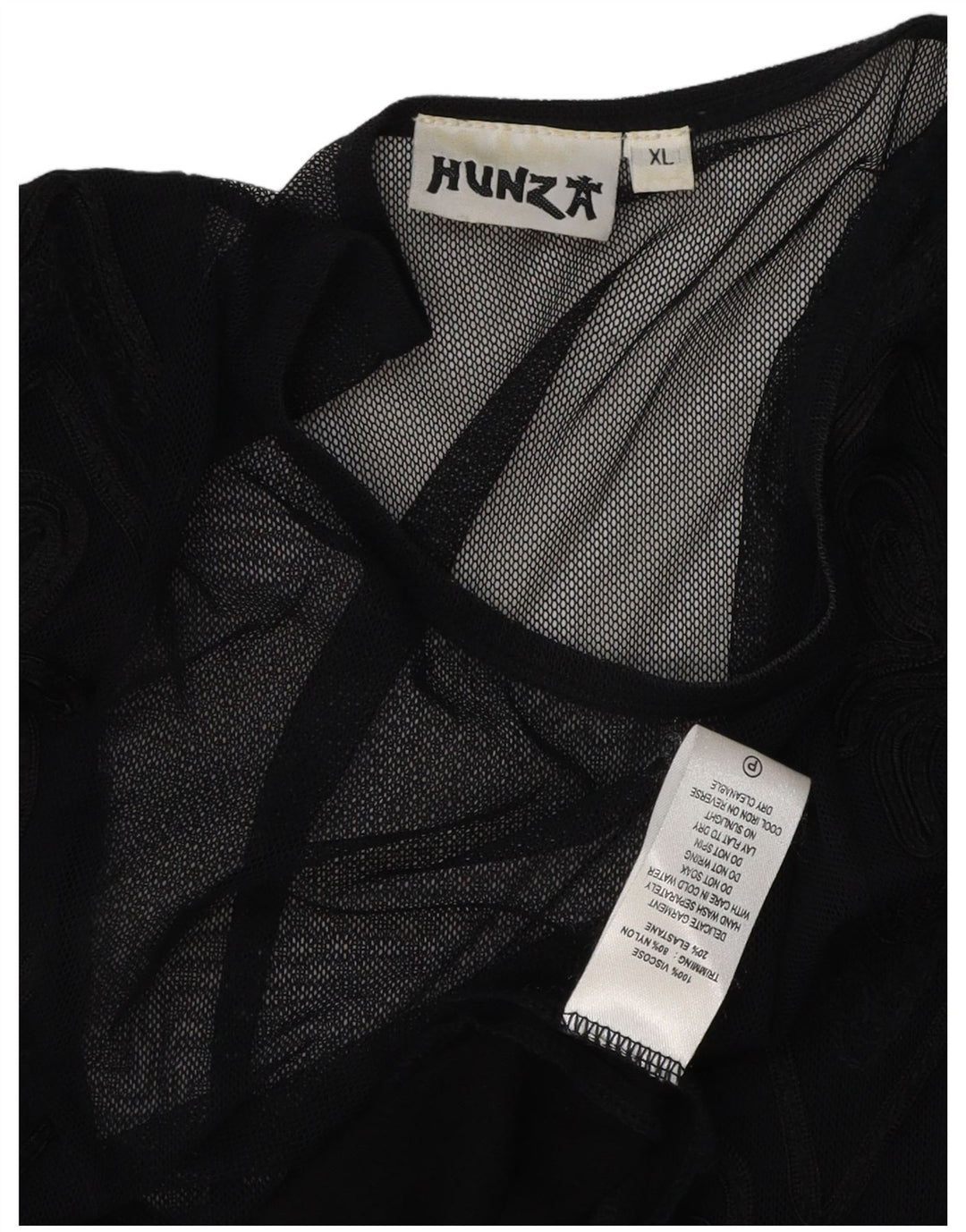 HUNZA Vestido maxi feminino sem mangas Reino Unido 18 XL preto paisley viscose