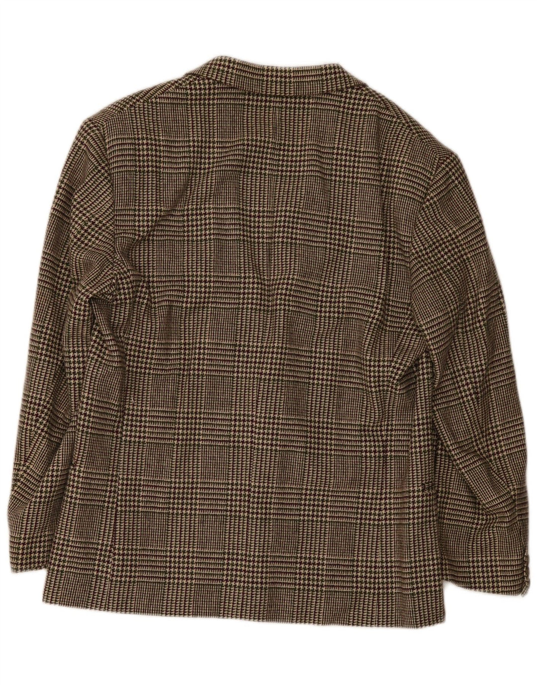 Jaqueta Blazer Masculina Vintage IT 52 XL Borgonha Houndstooth Lã