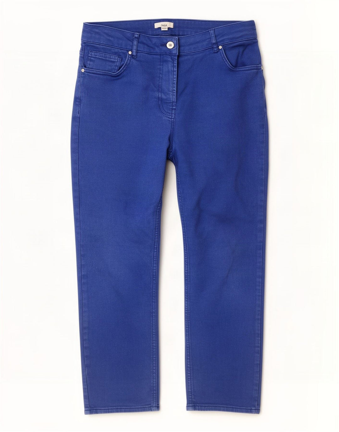 Calça jeans feminina M&Co UK 14 grande W34 L24 azul