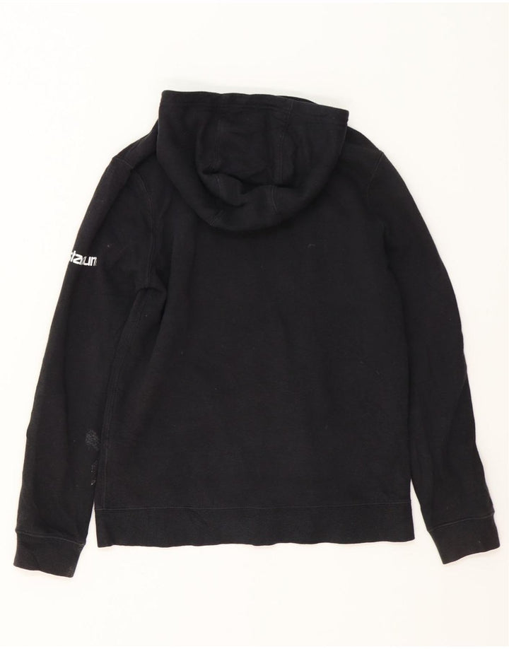 NIKE Boys Graphic Zip Hoodie Sweater 13-14 Years XL Black Cotton Vintage Nike and Second-Hand Nike from Messina Hembry 