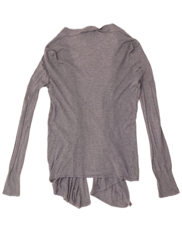 Zara Suéter Cardigan Aberto Feminino Reino Unido 12 Cinza Médio