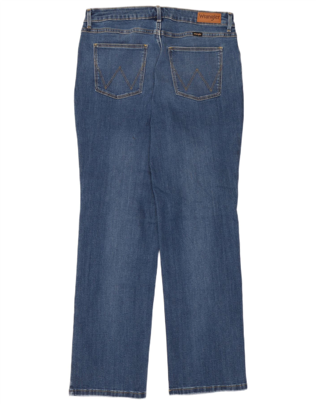 Jeans retos femininos Wrangler W32 L30 algodão azul