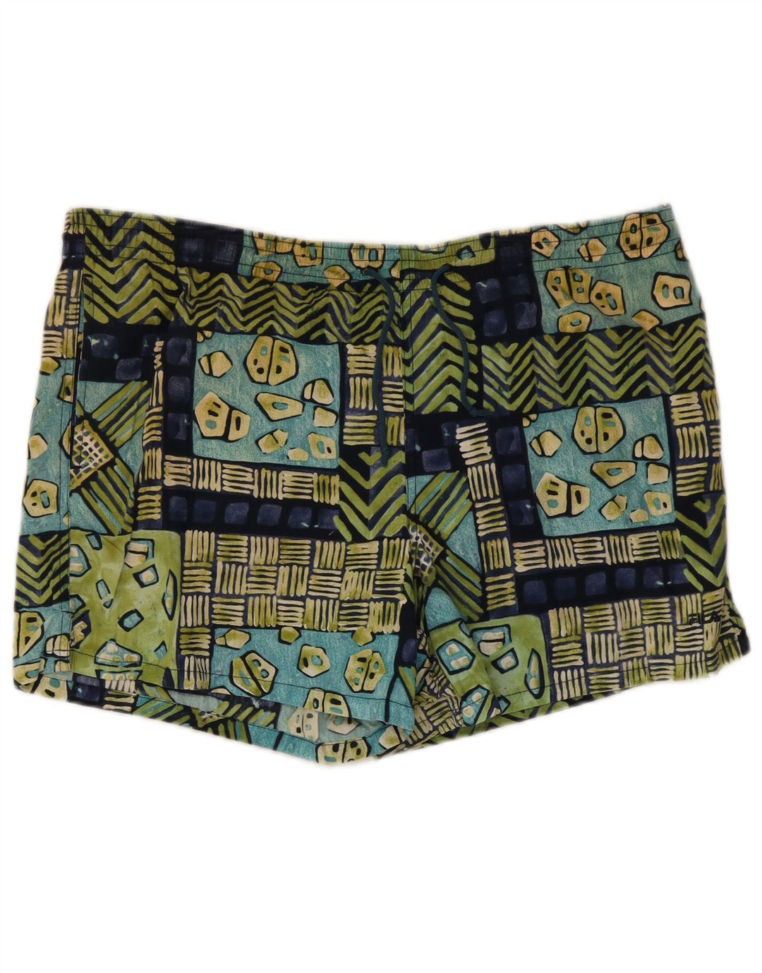 Shorts de natação masculino Fila grande algodão geométrico multicolorido