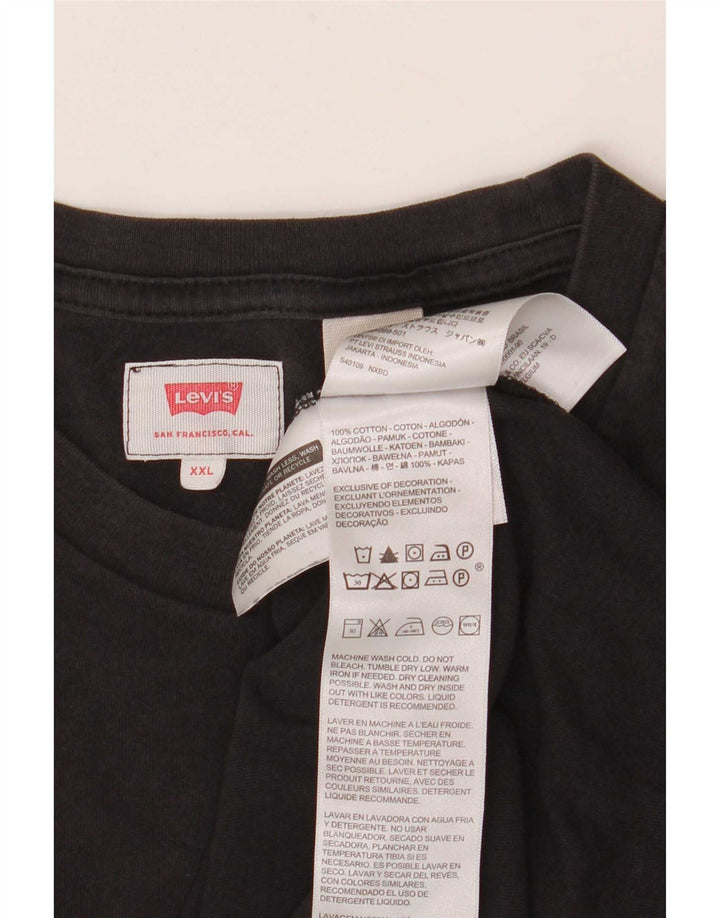Camiseta masculina Levi's Top 2XL algodão preto