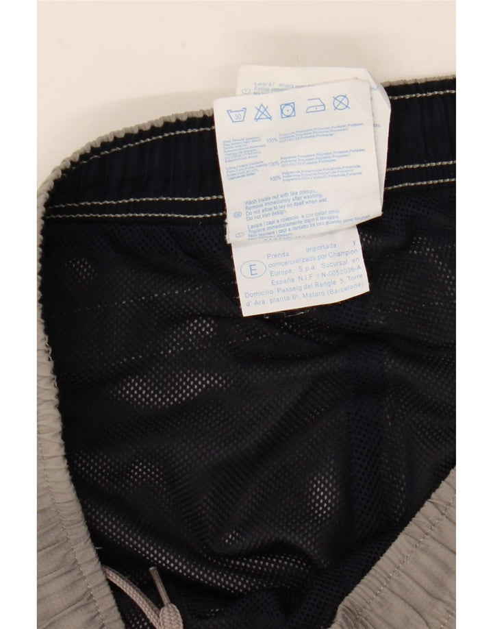 Calça de treino masculina Champion grande cinza colorblock poliéster