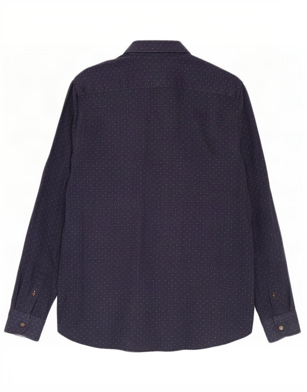 Camisa masculina Ted Baker tamanho 4 grande algodão manchado azul marinho