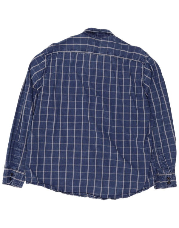 Camisa masculina Levi's XL azul xadrez algodão