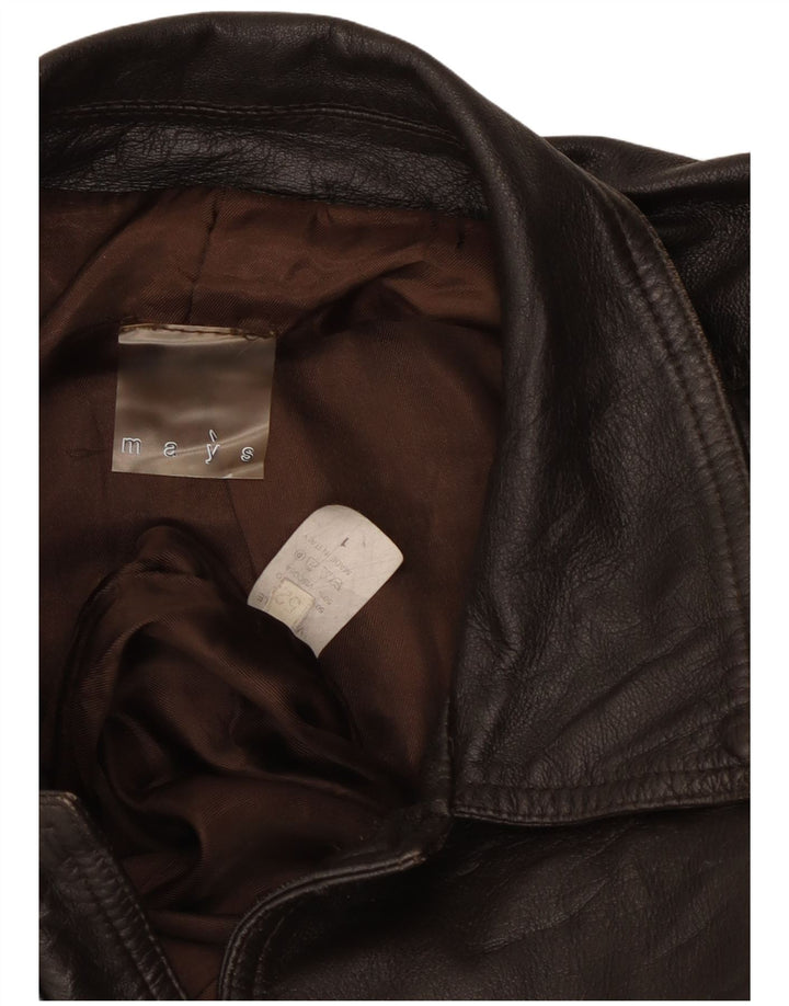 Jaqueta de couro masculina Mays IT 52 XL couro marrom
