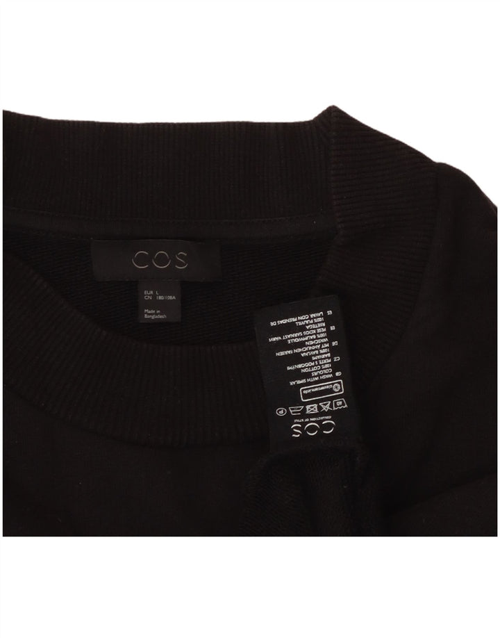 COS moletom masculino jumper grande algodão preto